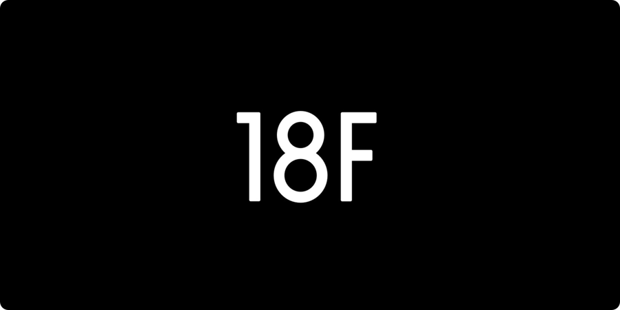 18F logo