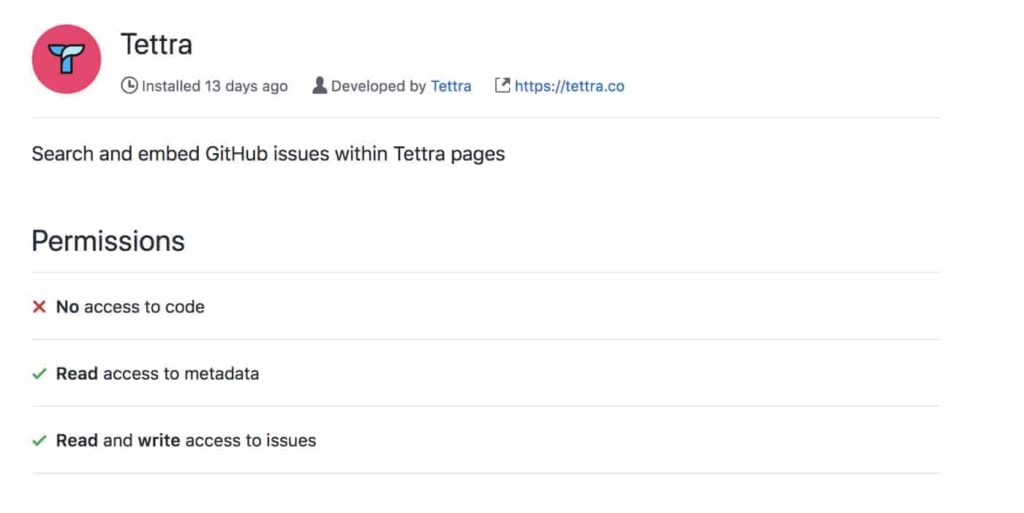 tettra github inline mention drop down in editor example