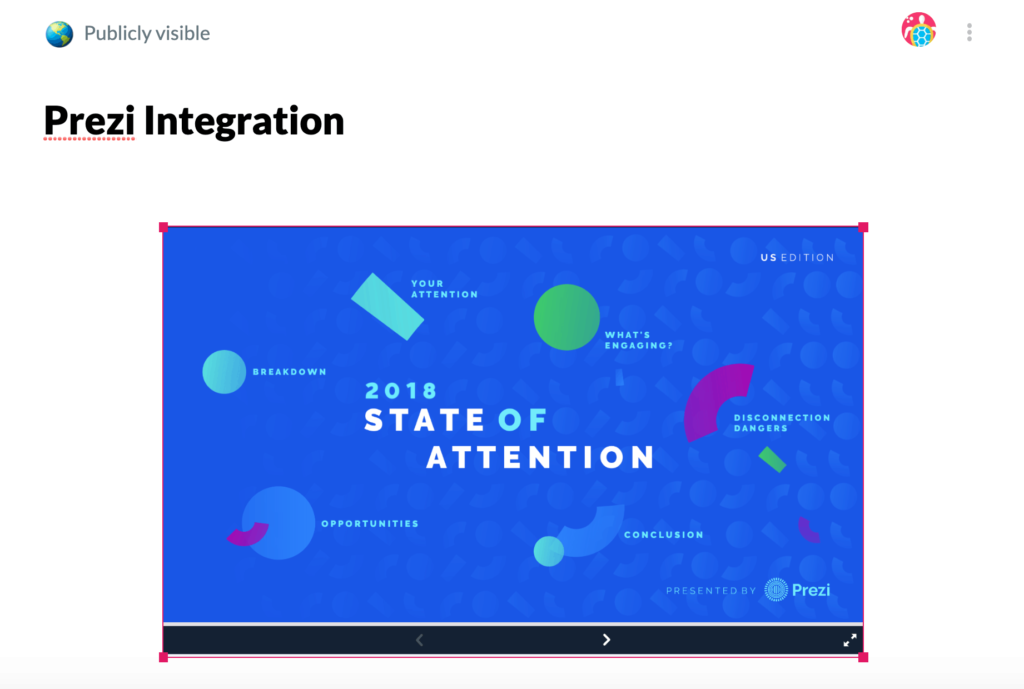Tettra Prezi Integration