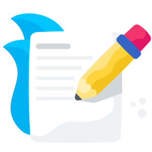 pencil writing on page icon