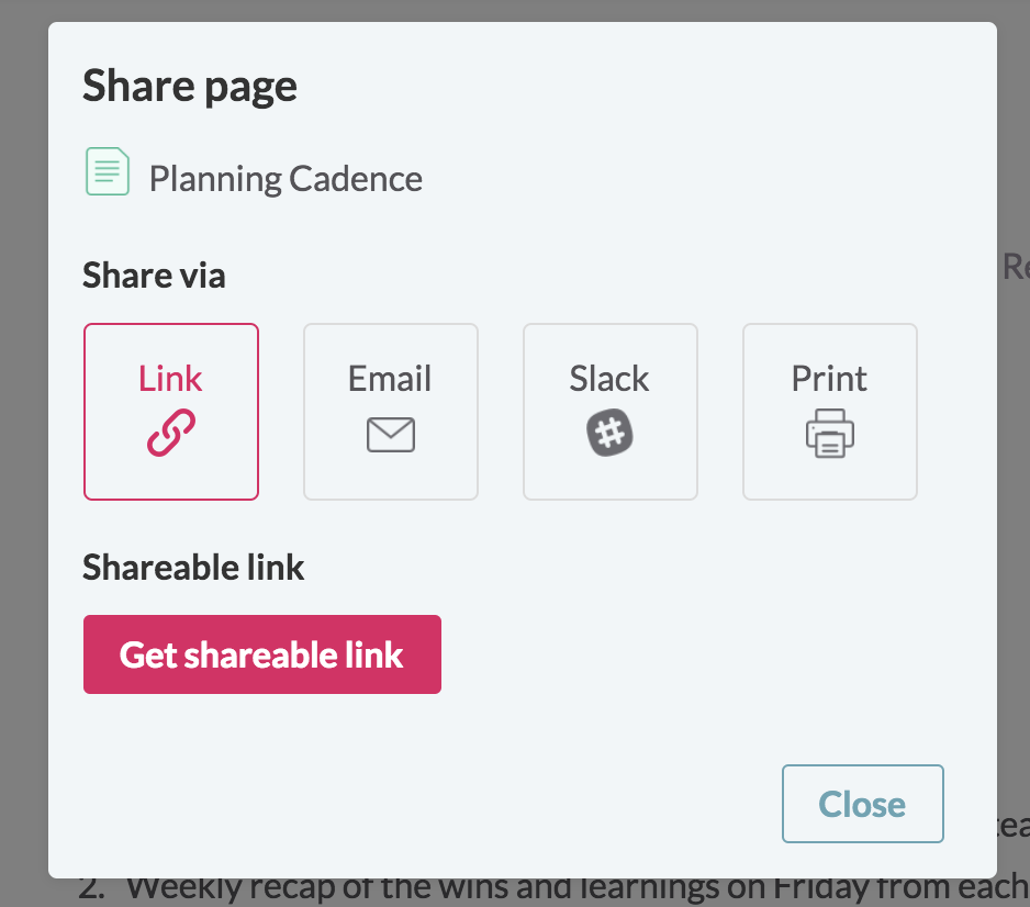 tettra share a page view