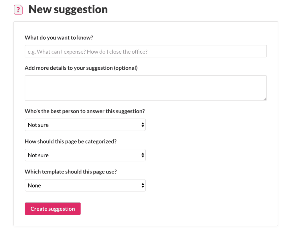 tettra suggestion screenshot