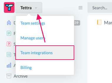 navigating team integrations in tettra