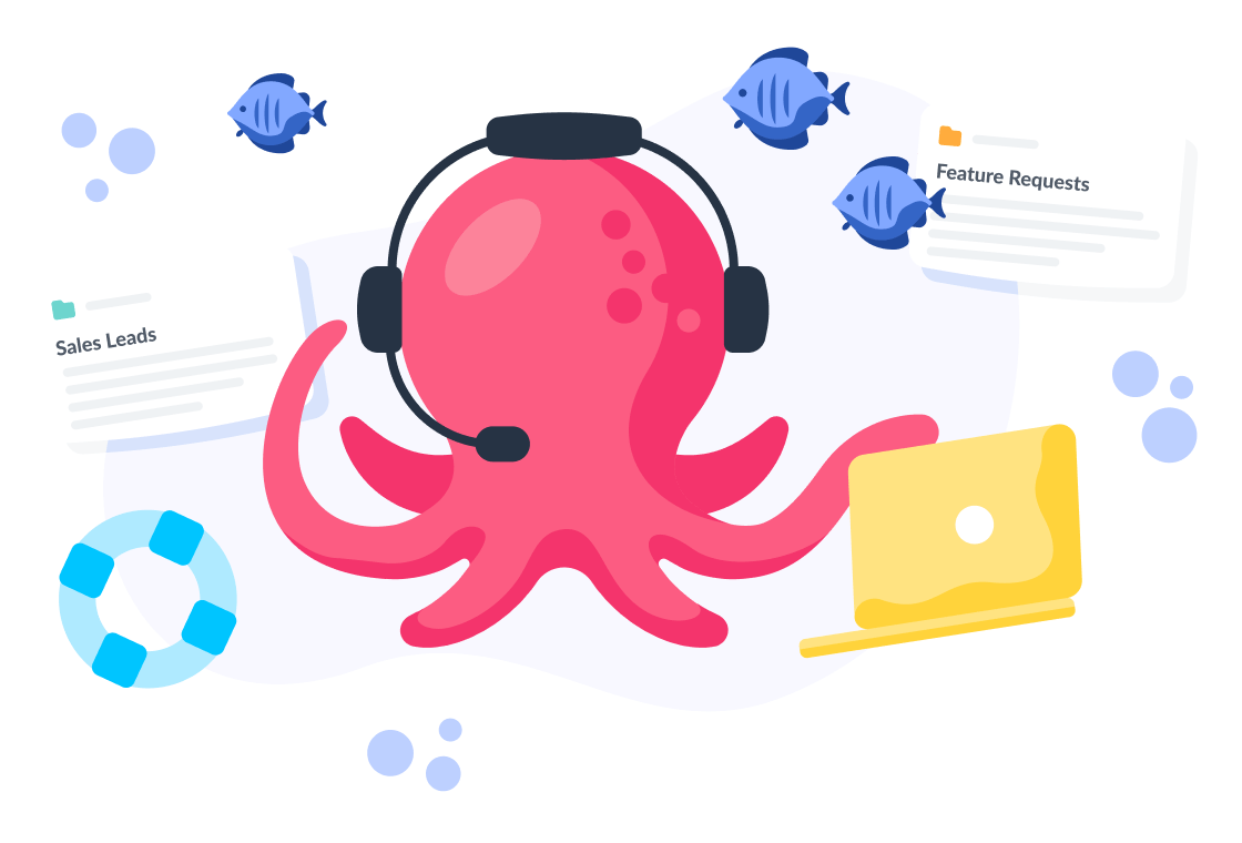 octopus wearing a headset