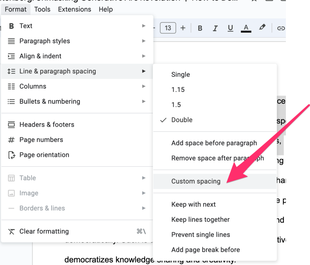 How To Double Space In Google Docs A Step By Step Guide Computer   Double Space Custom 1 1024x877 