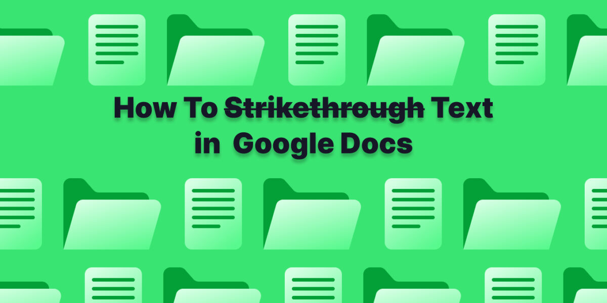 strikethrough text google doc